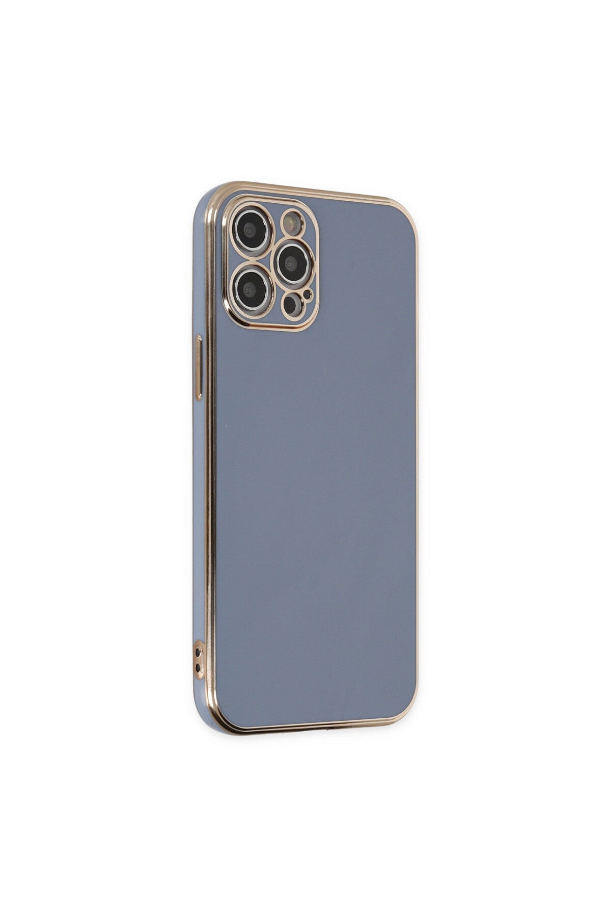 Apple iPhone 12 Pro Max Uyumlu Kılıf Volet Silikon - Mavi