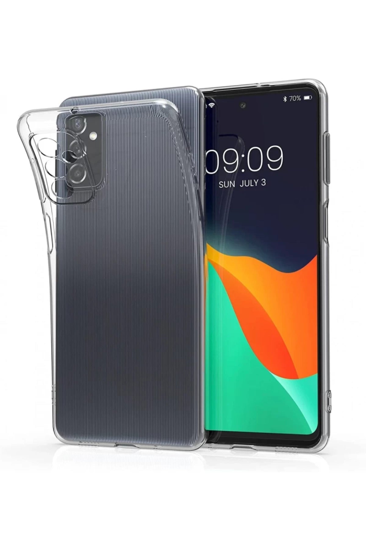 Samsung Galaxy M52 5G Uyumlu Kılıf Lüx Şeffaf Silikon