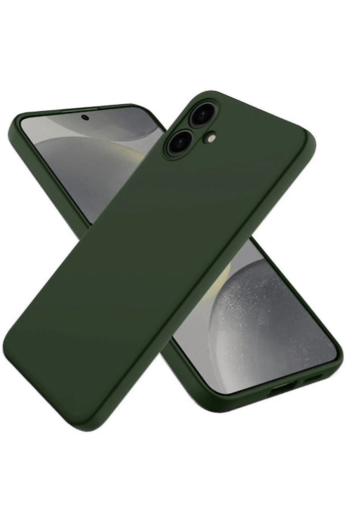 Samsung Galaxy A06 Uyumlu Kılıf First Silikon - Koyu Yeşil