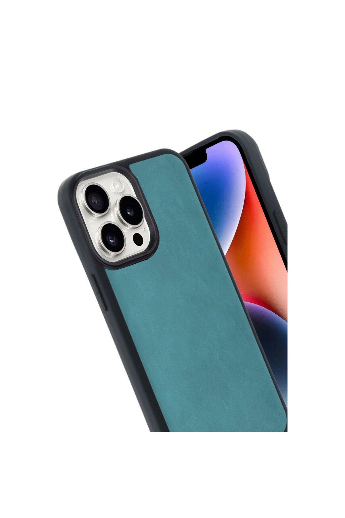 Apple iPhone 14 Pro Max Uyumlu Kılıf Aras Deri Kapak - Açık Yeşil