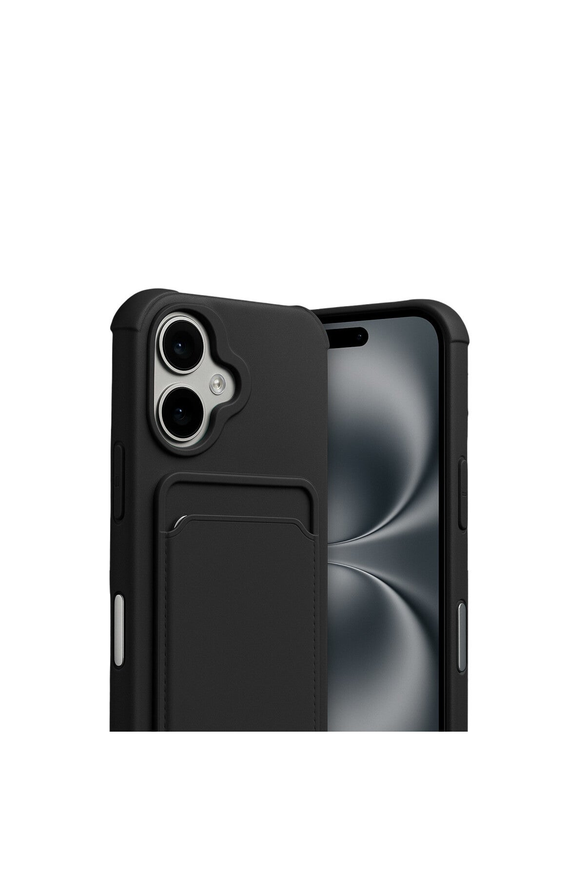 Apple iPhone 17 Uyumlu Kelvin Kartvizitli Silikon - Siyah