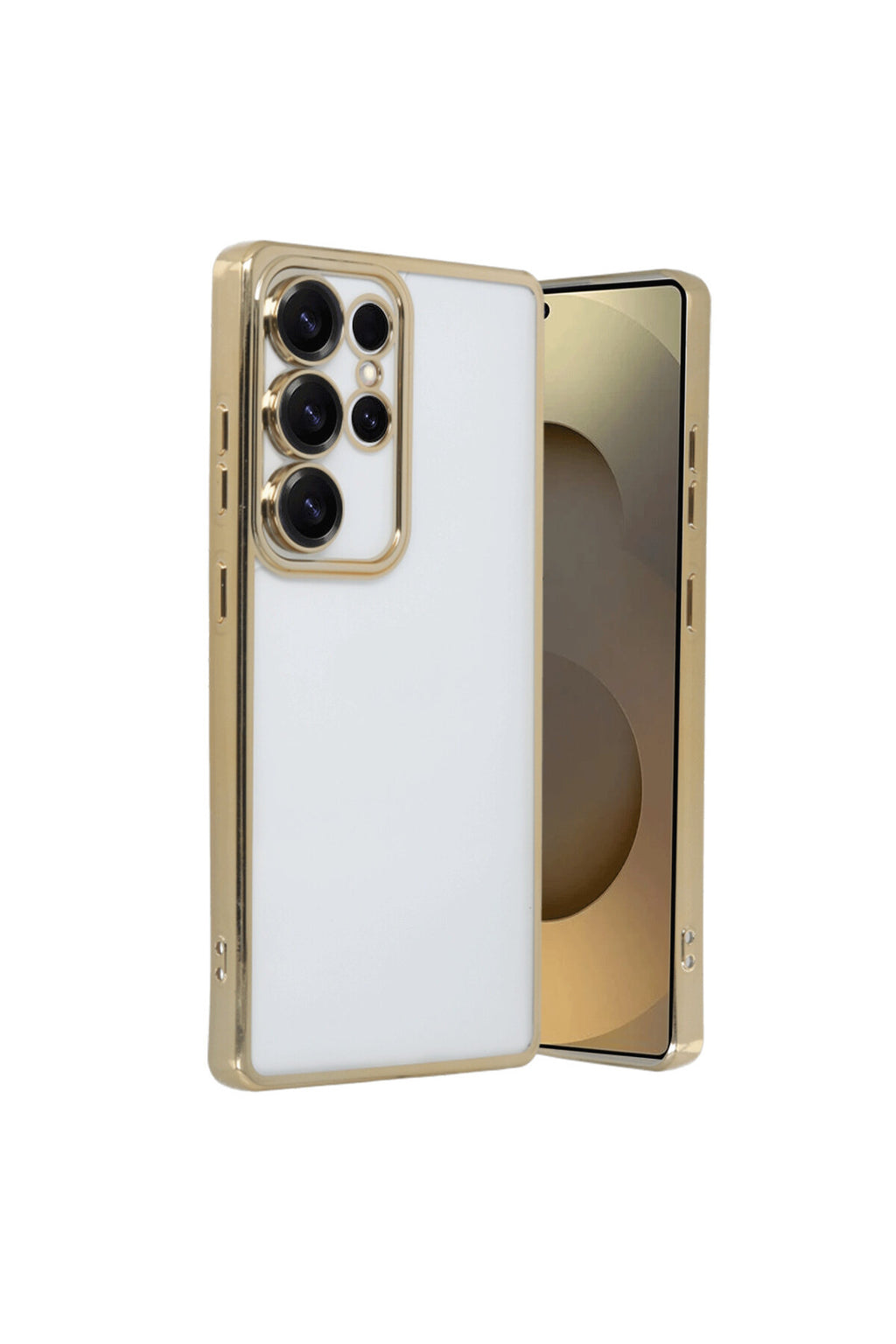 Samsung Galaxy S25 Ultra Uyumlu Kılıf Lensli Silikon - Gold