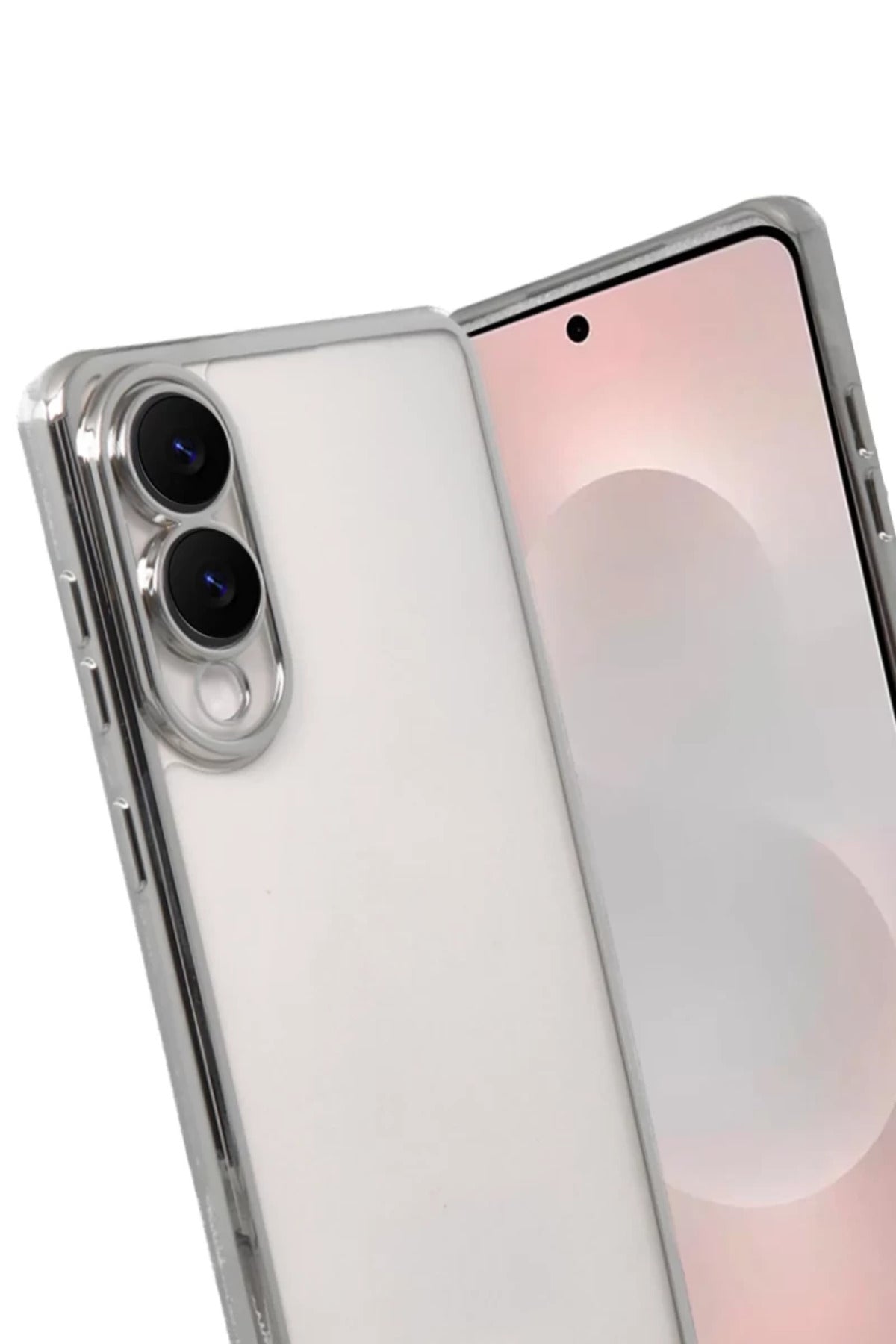 Samsung Galaxy S25 Uyumlu Edge Lensli Silikon - Gümüş