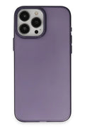 Apple iPhone 15 Pro Uyumlu Kılıf Modos Metal Kapak - Derin Mor