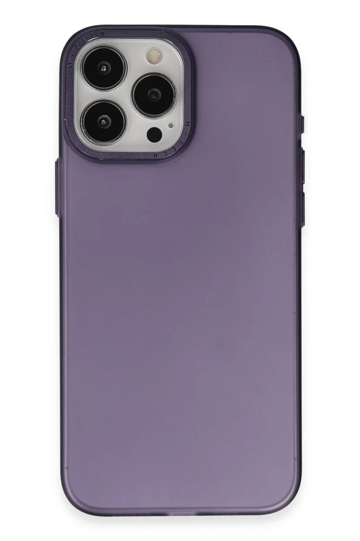 Apple iPhone 15 Pro Uyumlu Kılıf Modos Metal Kapak - Derin Mor