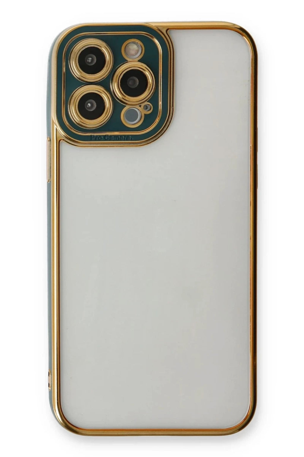 Apple iPhone 14 Pro Uyumlu Kılıf Liva Lens Silikon - Yeşil