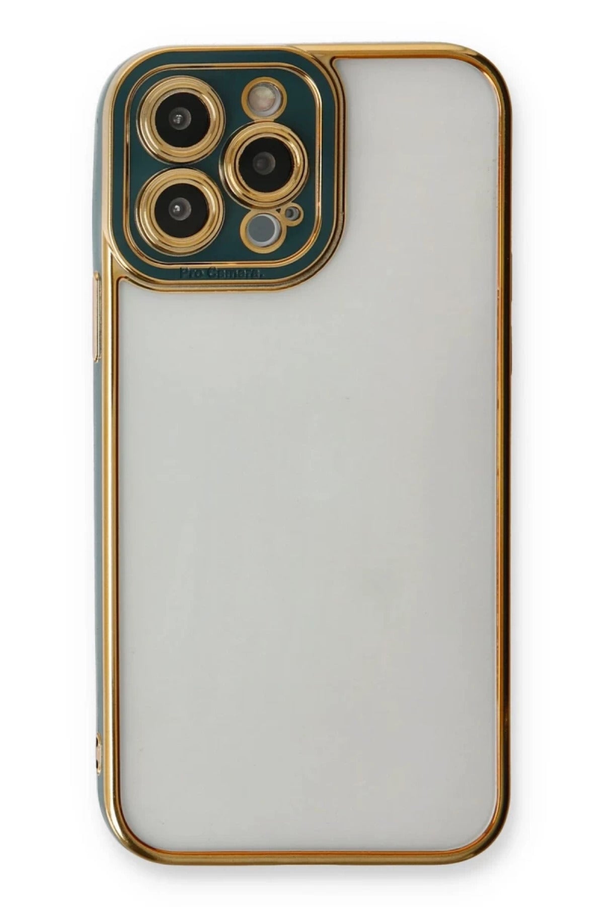 Apple iPhone 14 Pro Uyumlu Kılıf Liva Lens Silikon - Yeşil