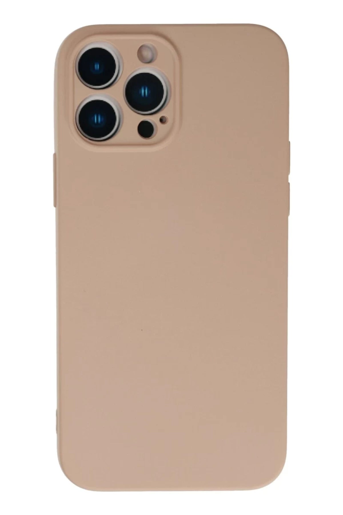 Apple iPhone 13 Pro Uyumlu Kılıf Nano içi Kadife Silikon - Pudra