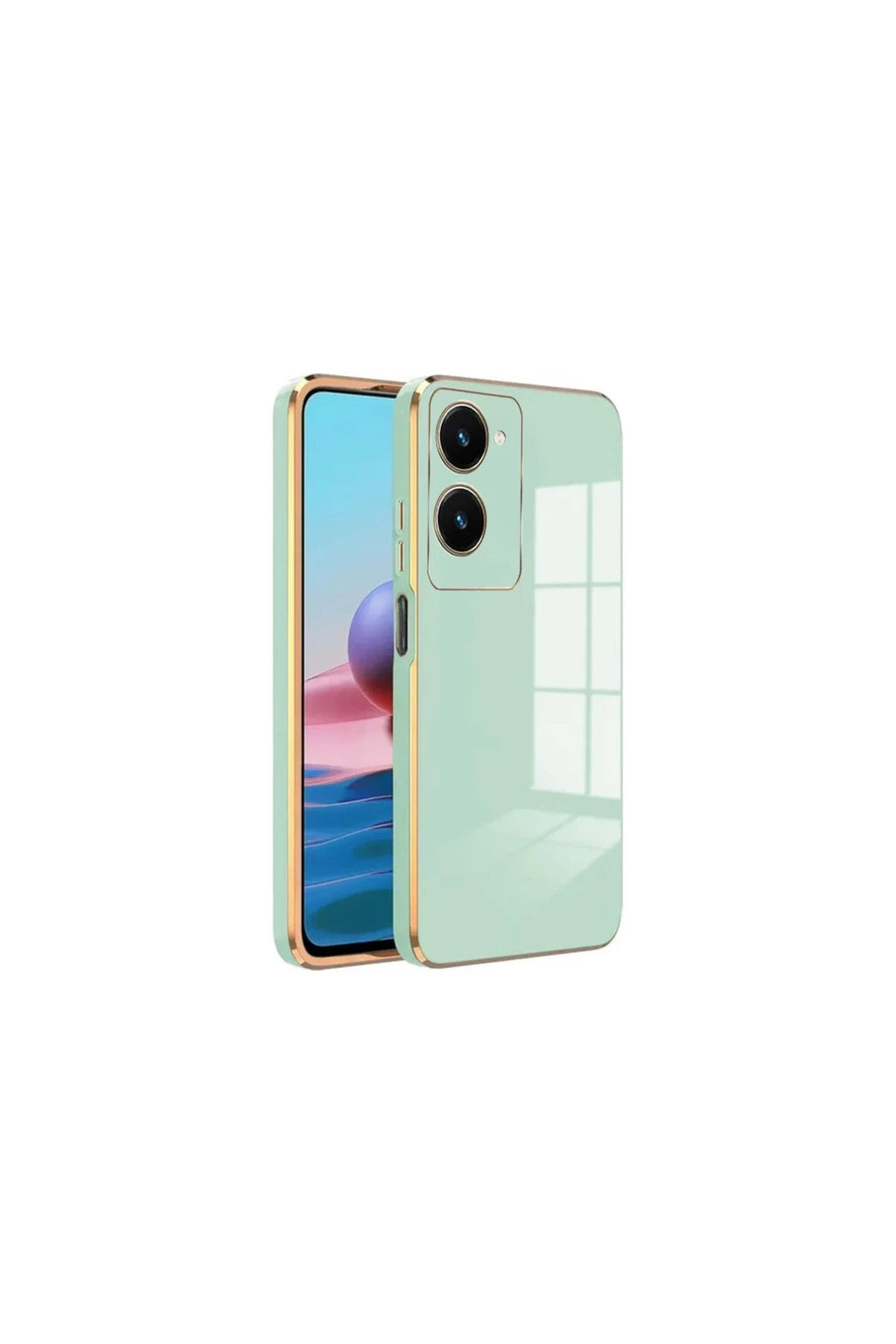 Vivo Y18 Uyumlu Kılıf Volet Silikon - Açık Yeşil