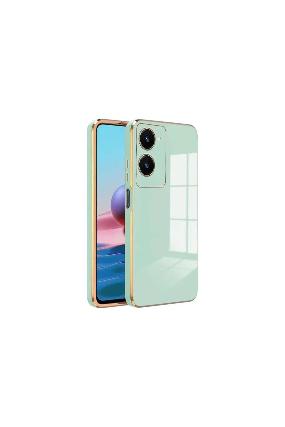 Vivo Y18 Uyumlu Kılıf Volet Silikon - Açık Yeşil