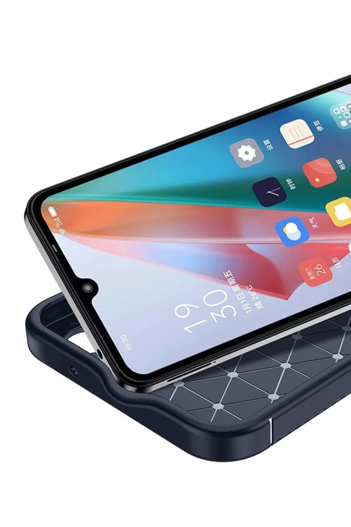 İnfinix Hot 50 4G Uyumlu Kılıf Auto Focus Karbon Kapak - Siyah
