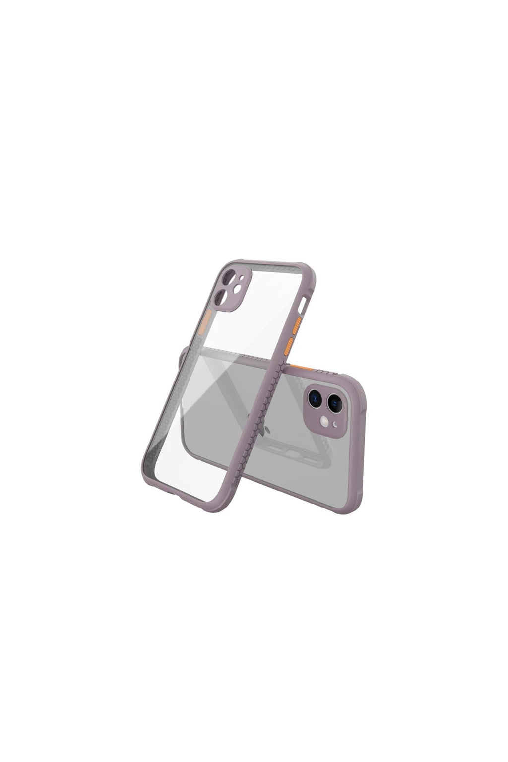 Apple iPhone 12 Mini Uyumlu Kılıf Miami Şeffaf Silikon - Açık Mor