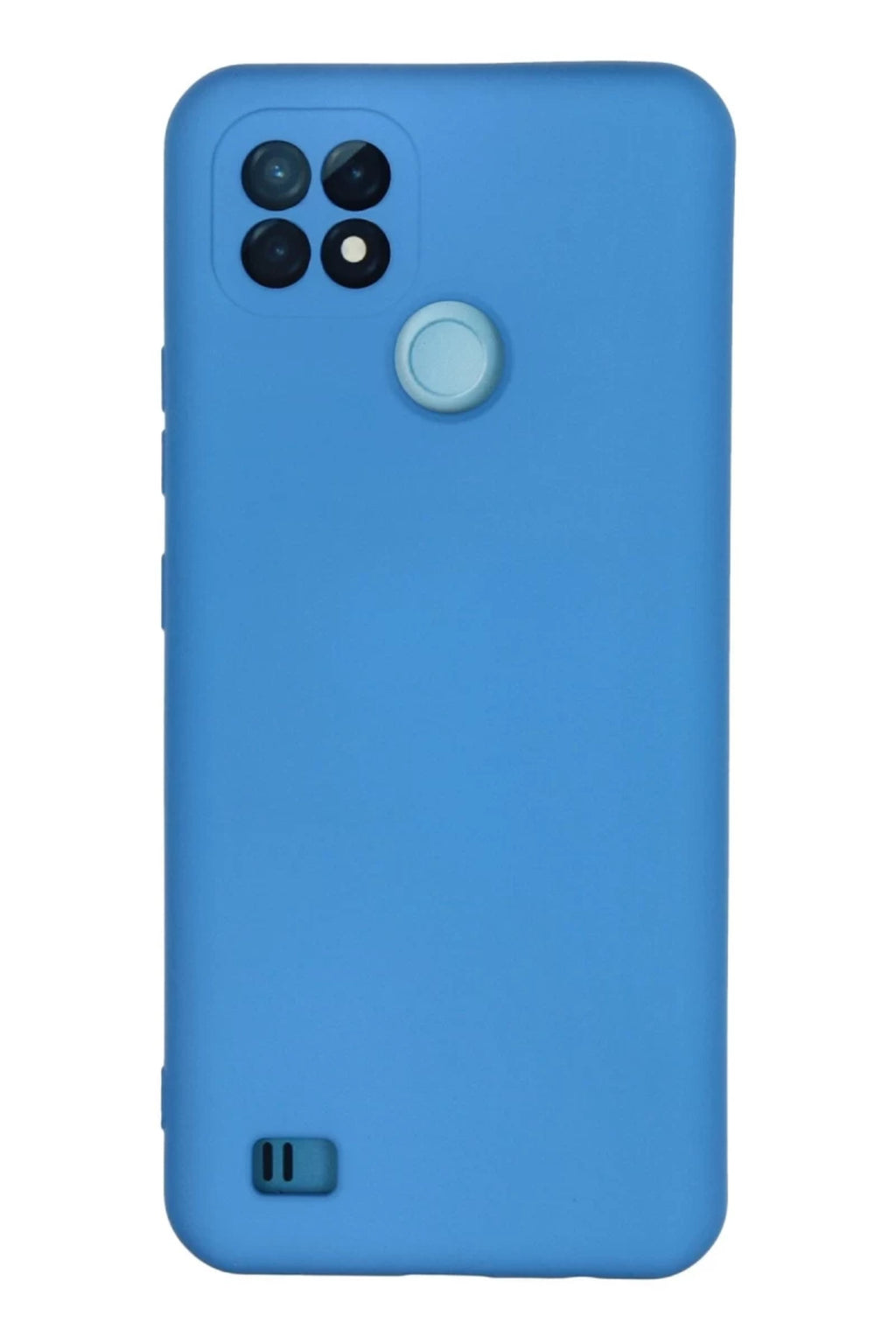 Realme C21 Uyumlu Kılıf Nano içi Kadife Silikon - Mavi