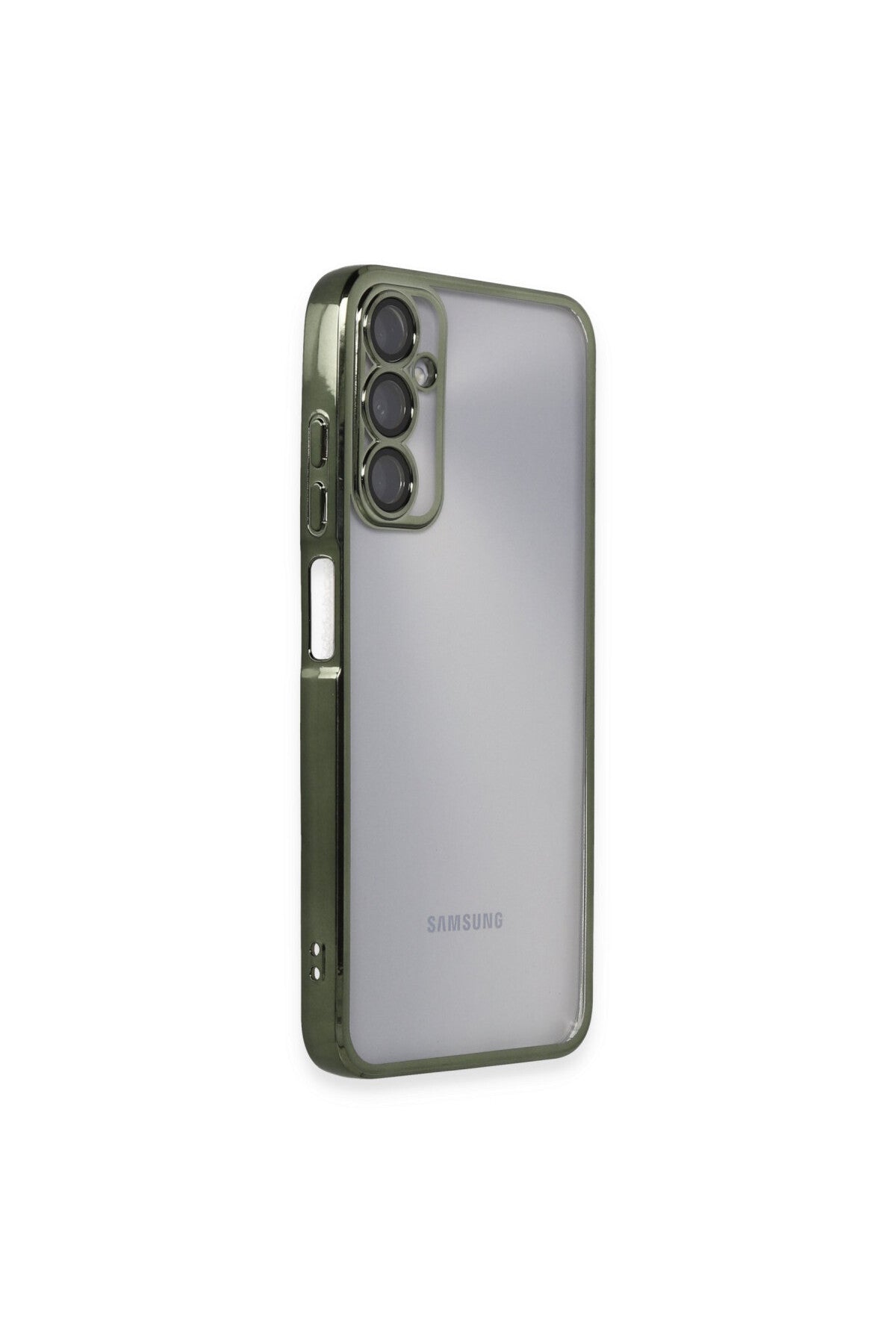 Samsung Galaxy A05S Uyumlu Kılıf Lensli Silikon - Yeşil