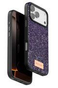 Onegif Apple iPhone 17 Pro Max Uyumlu Bright Simli Kapak - Derin Mor