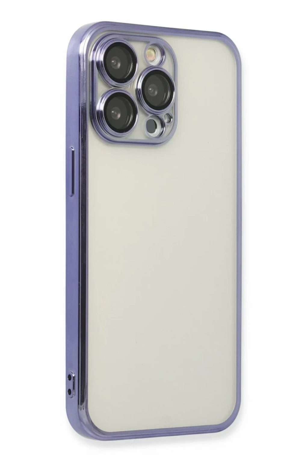 Apple iPhone 13 Pro Uyumlu Kılıf Lensli Silikon - Mor
