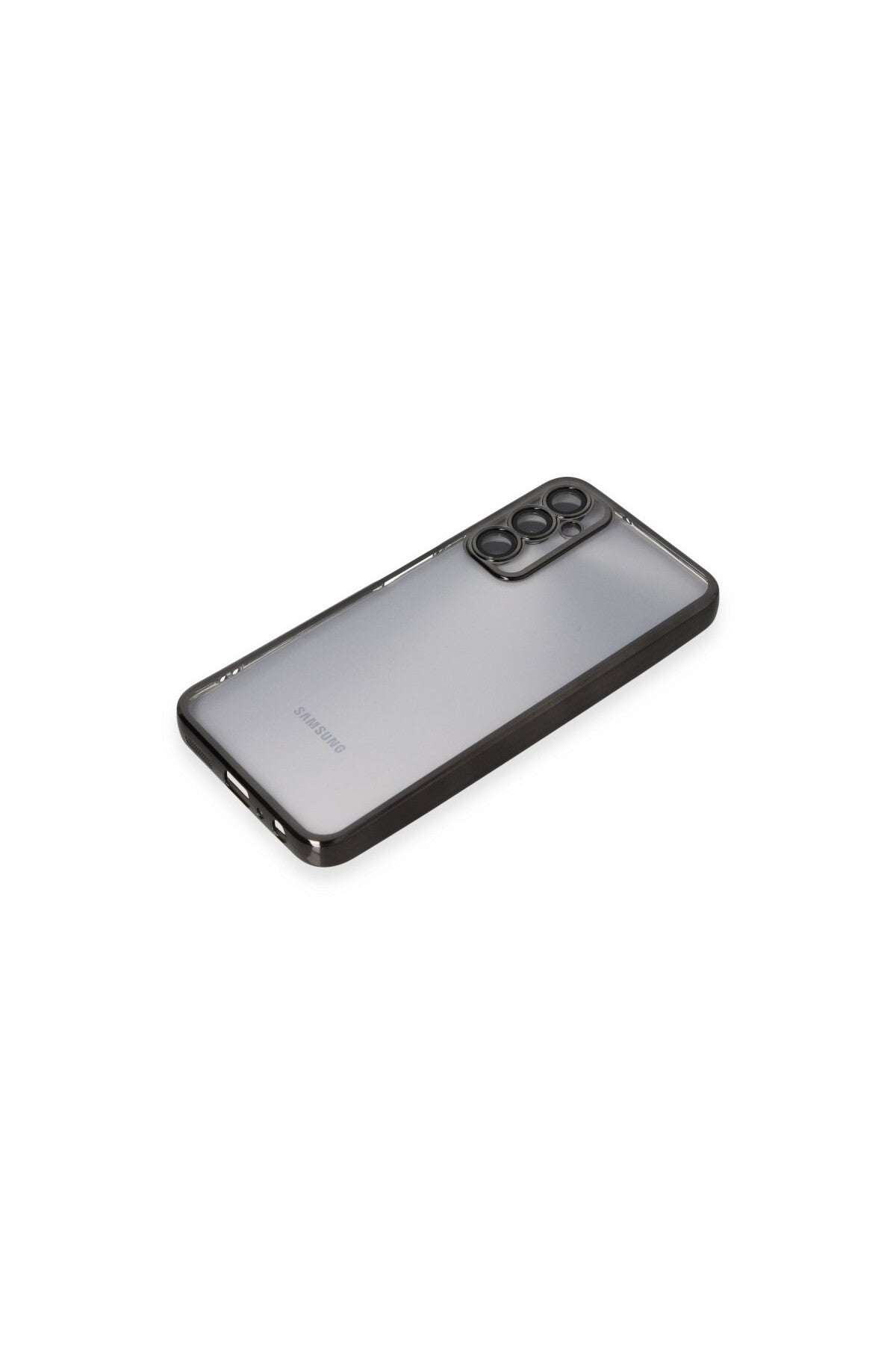 Samsung Galaxy A05S Uyumlu Kılıf Lensli Silikon - Siyah