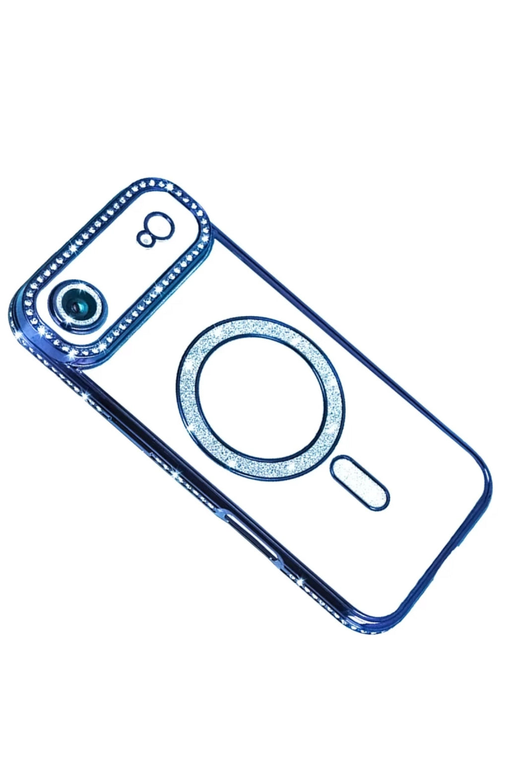 Apple iPhone 17 Air Uyumlu Joke Simli Magneticsafe Kılıf - Mavi