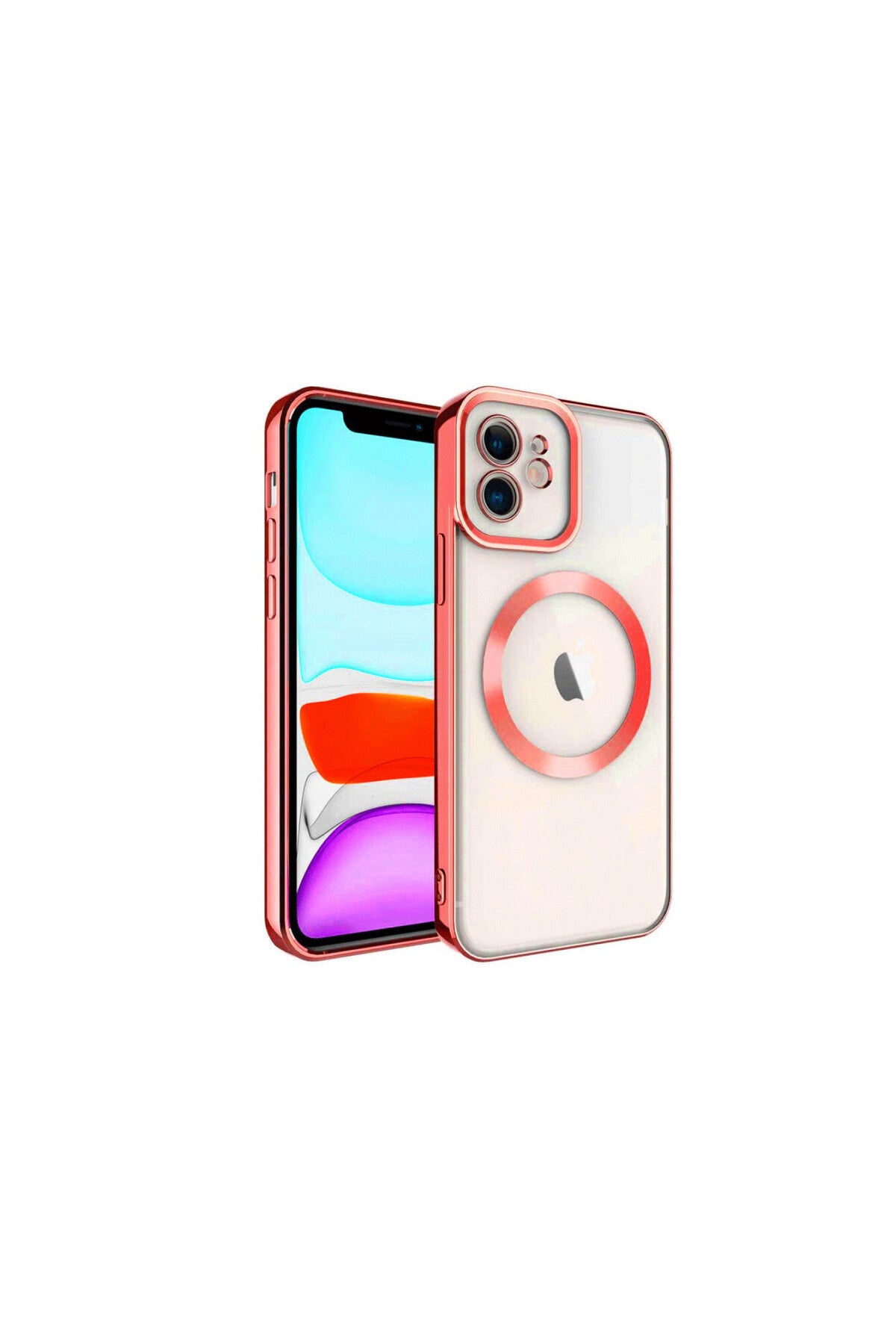 Apple iPhone 12 Uyumlu Kılıf Kross Magneticsafe Kapak - Kırmızı