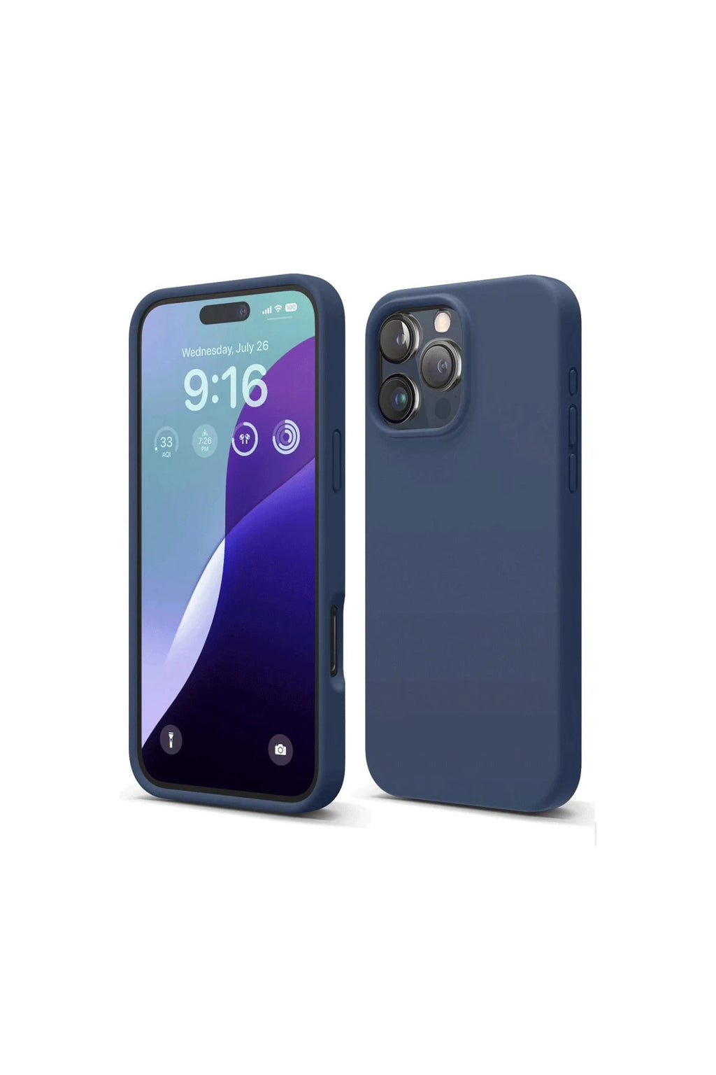 Apple iPhone 16 Pro Max Uyumlu Kılıf First Silikon - Lacivert