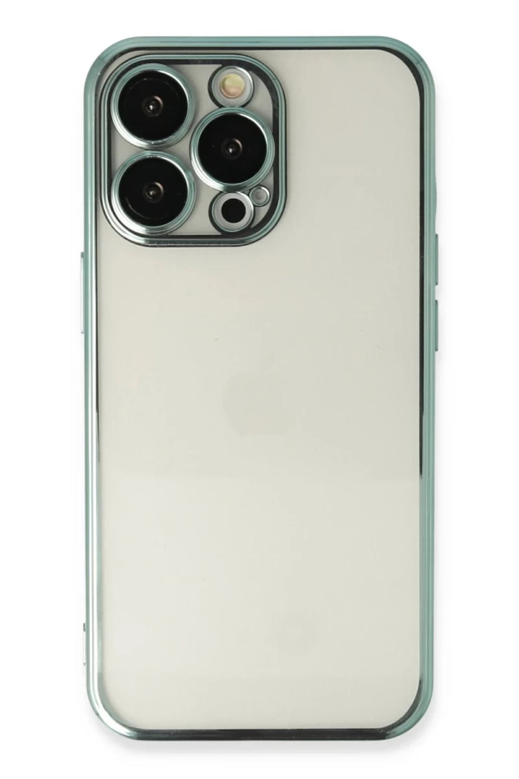 Apple iPhone 14 Pro Uyumlu Kılıf Lensli Silikon - Yeşil