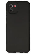 Samsung Galaxy A03 Uyumlu Kılıf First Silikon - Siyah