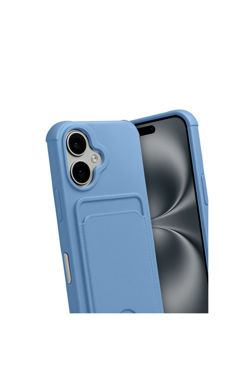 Apple iPhone 17 Uyumlu Kelvin Kartvizitli Silikon - Mavi