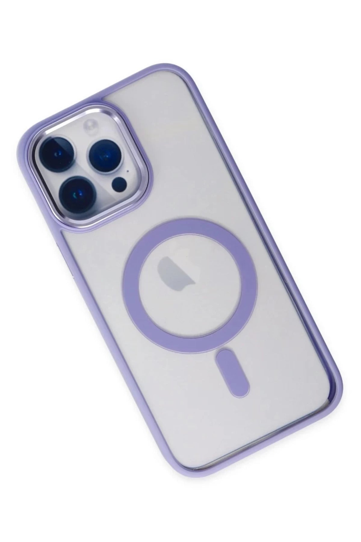 Apple iPhone 14 Pro Max Uyumlu Kılıf Room Magneticsafe Silikon - Lila