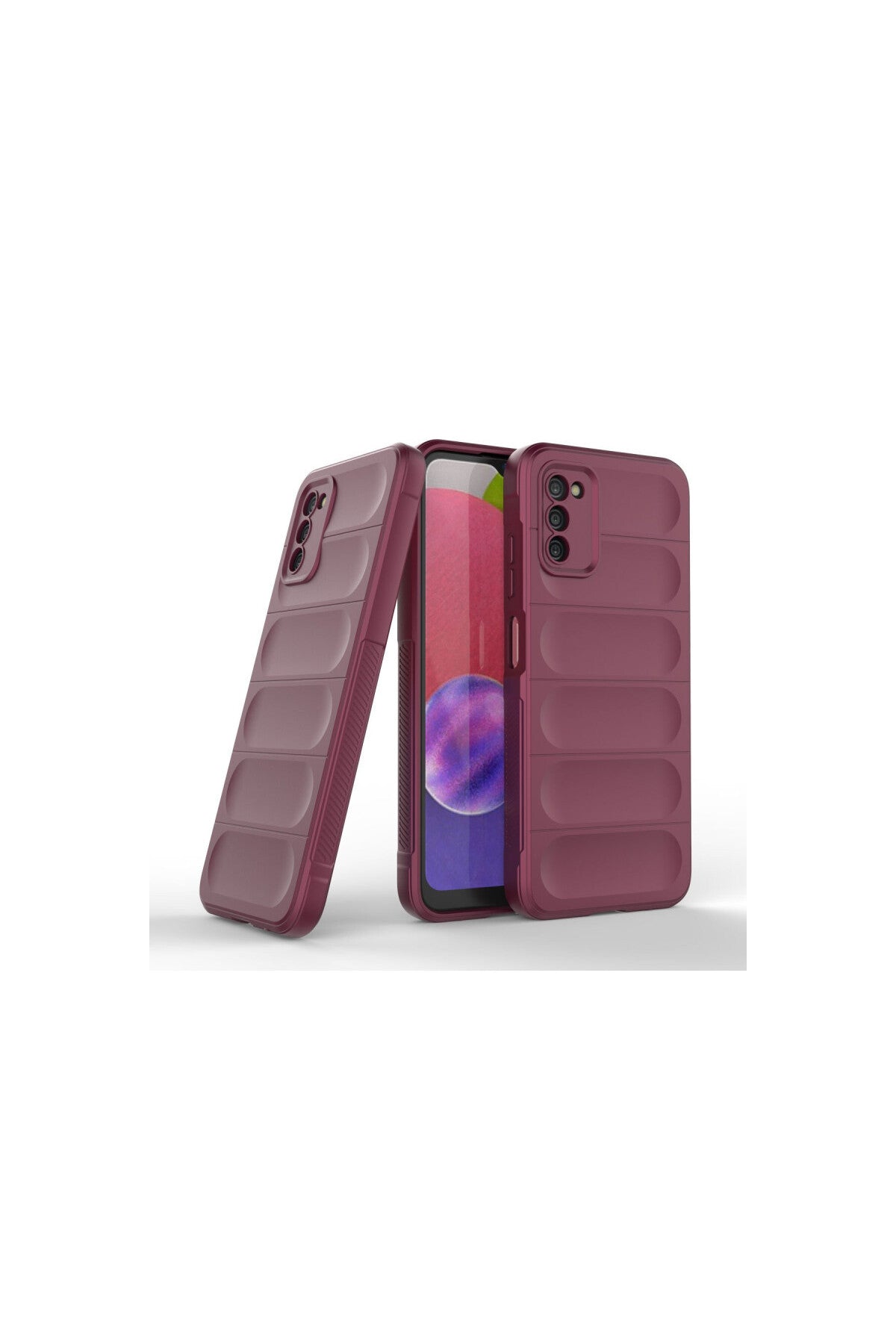 Samsung Galaxy A03S Uyumlu Kılıf Optimum Silikon - Bordo