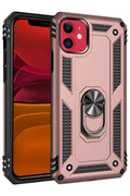 Apple iPhone 11 Uyumlu Kılıf Sofya Yüzüklü Silikon Kapak - Rose