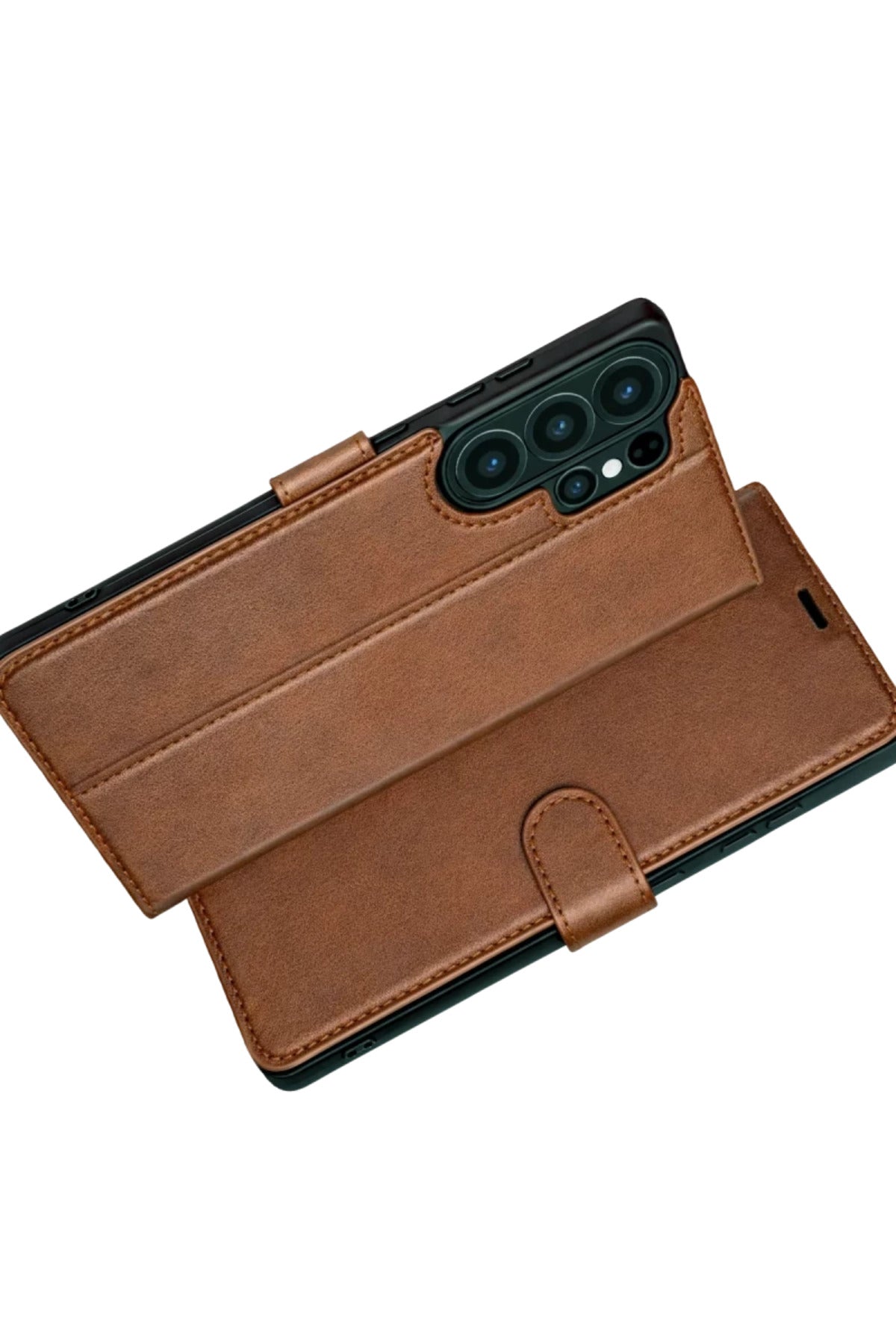Samsung Galaxy S26 Ultra Uyumlu Trend S Plus Kapaklı Kılıf - Taba