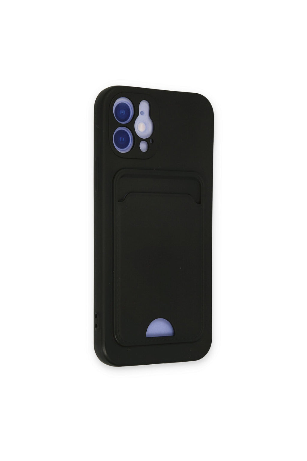 Apple iPhone 12 Uyumlu Kılıf Kelvin Kartvizitli Silikon - Siyah