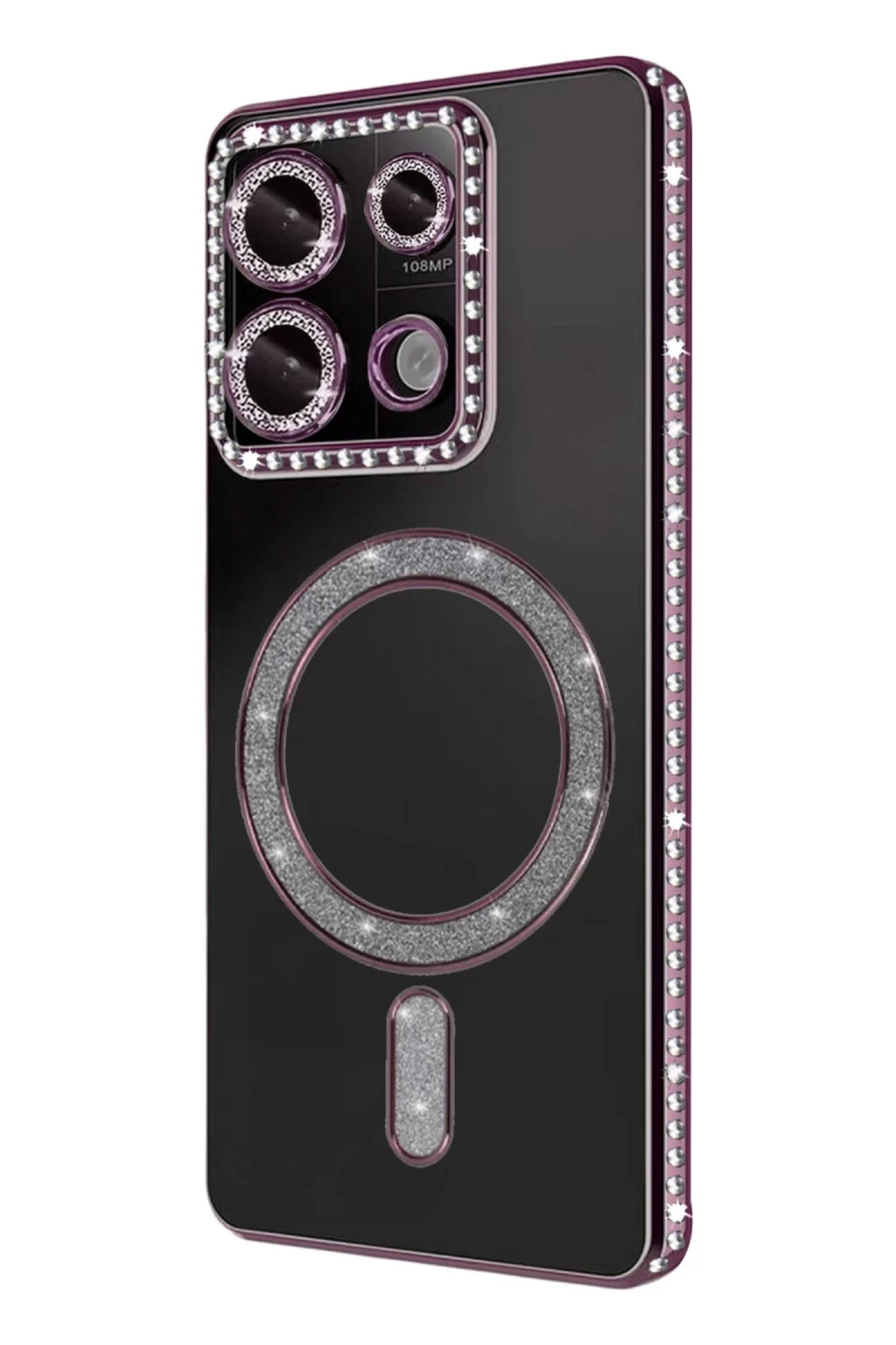 Xiaomi Redmi 13C Uyumlu Joke Simli Magneticsafe Kılıf - Pembe