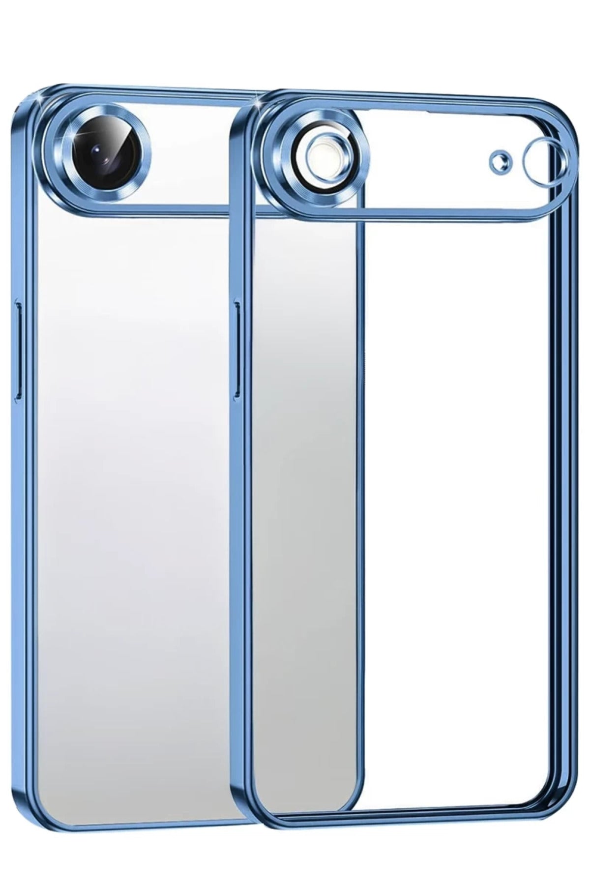 Apple iPhone 17 Air Uyumlu Lensli Silikon - Açık Mavi
