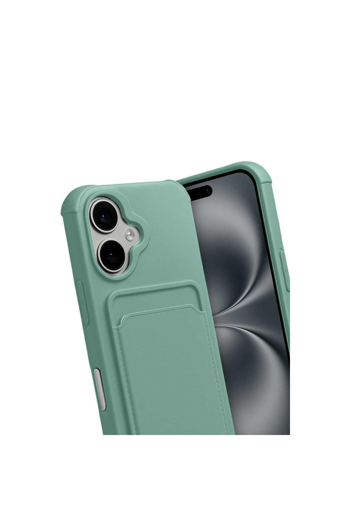 Apple iPhone 17 Uyumlu Kelvin Kartvizitli Silikon - Açık Yeşil