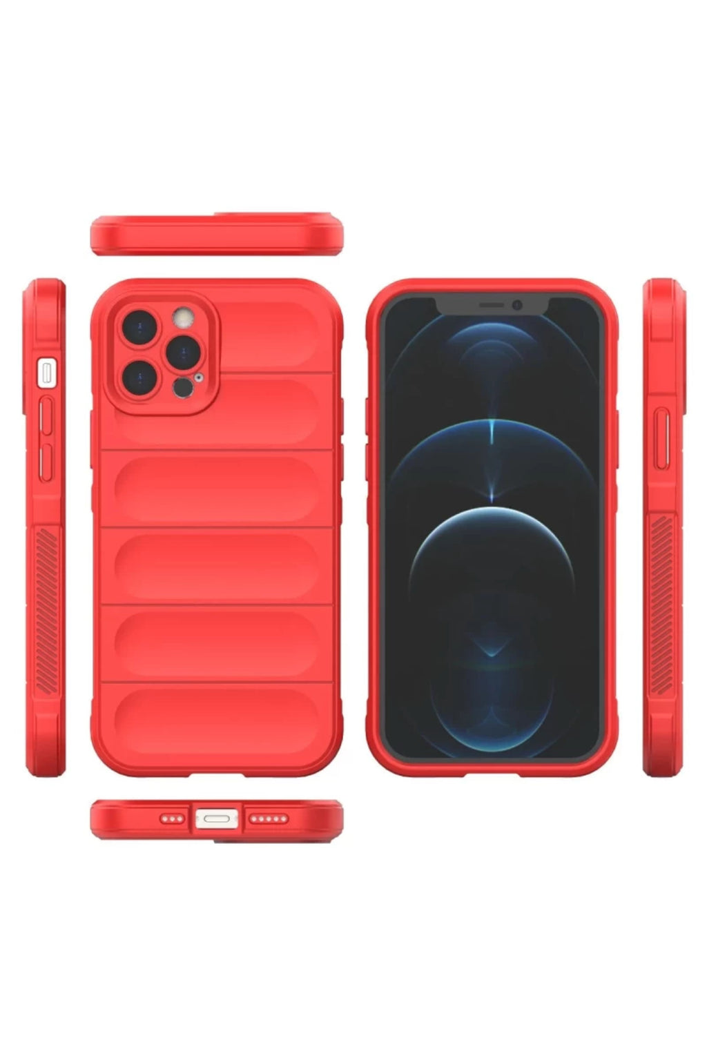 Apple iPhone 12 Pro Max Uyumlu Kılıf Optimum Silikon - Kırmızı