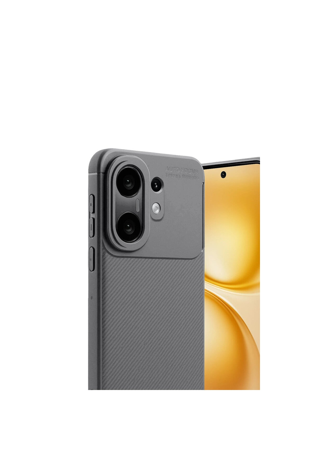 Vivo X200 FE Uyumlu Auto Focus Karbon Kapak -Gri