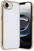 Apple iPhone 16E Uyumlu Kılıf Lensli Silikon - Gold