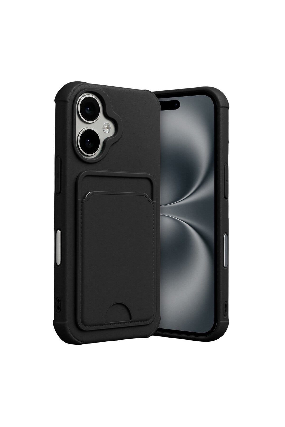 Apple iPhone 17 Uyumlu Kelvin Kartvizitli Silikon - Siyah