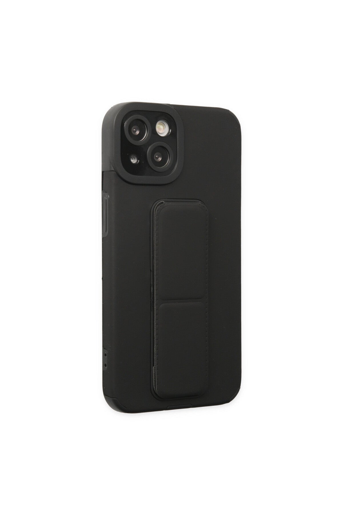 Apple iPhone 14 Plus Uyumlu Kılıf Mega Standlı Silikon - Siyah