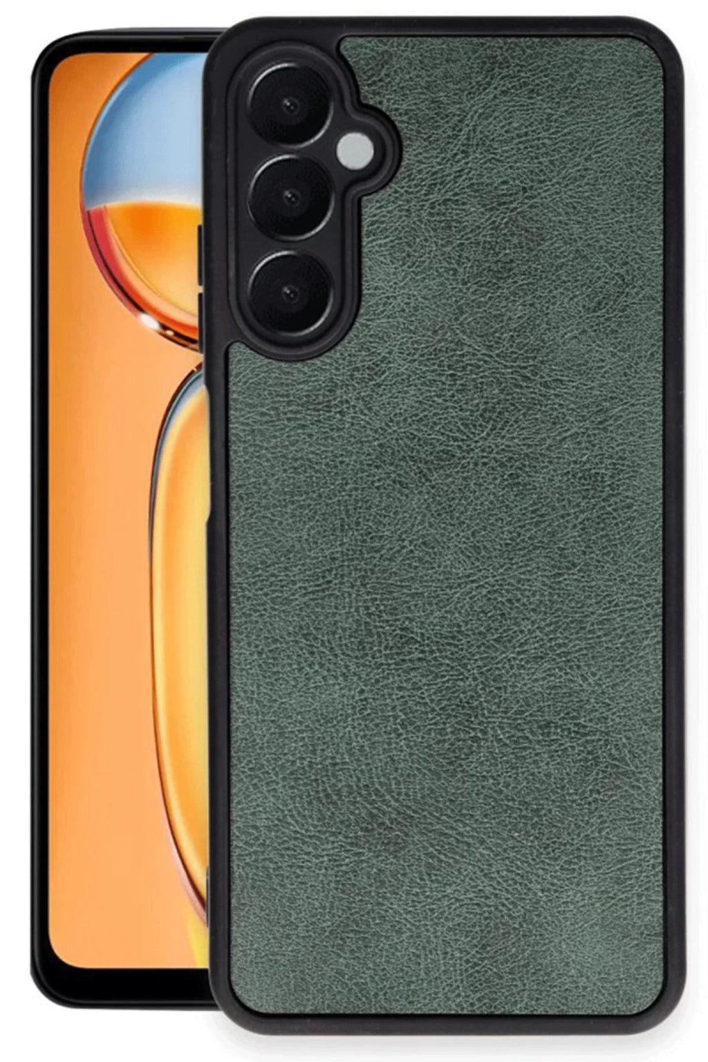 Samsung Galaxy A36 Uyumlu Kılıf Aras Deri Kapak - Koyu Yeşil