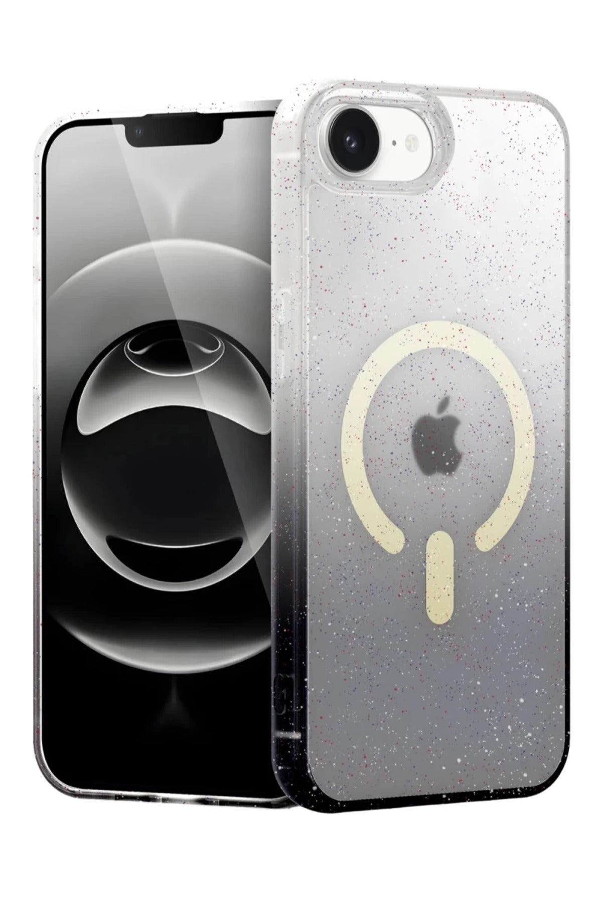 Apple iPhone 16E Uyumlu Pummel Shiny Magsafe Kapak - Siyah