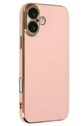 Apple iPhone 16 Uyumlu Kılıf Volet Silikon - Pembe