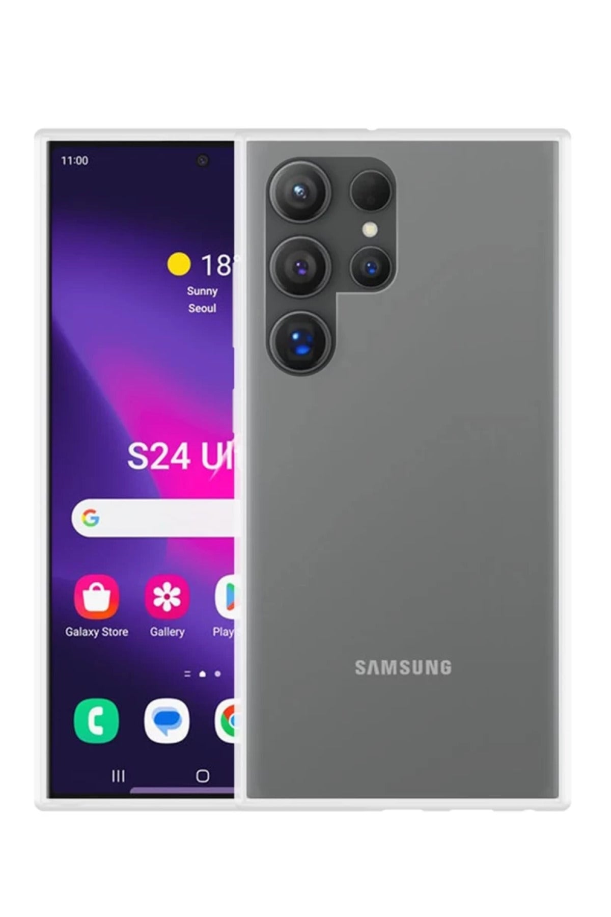 Samsung Galaxy S24 Ultra Uyumlu Kılıf Lüx Şeffaf Silikon