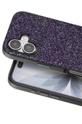 Onegif Apple iPhone 17 Uyumlu Bright Simli Kapak - Derin Mor