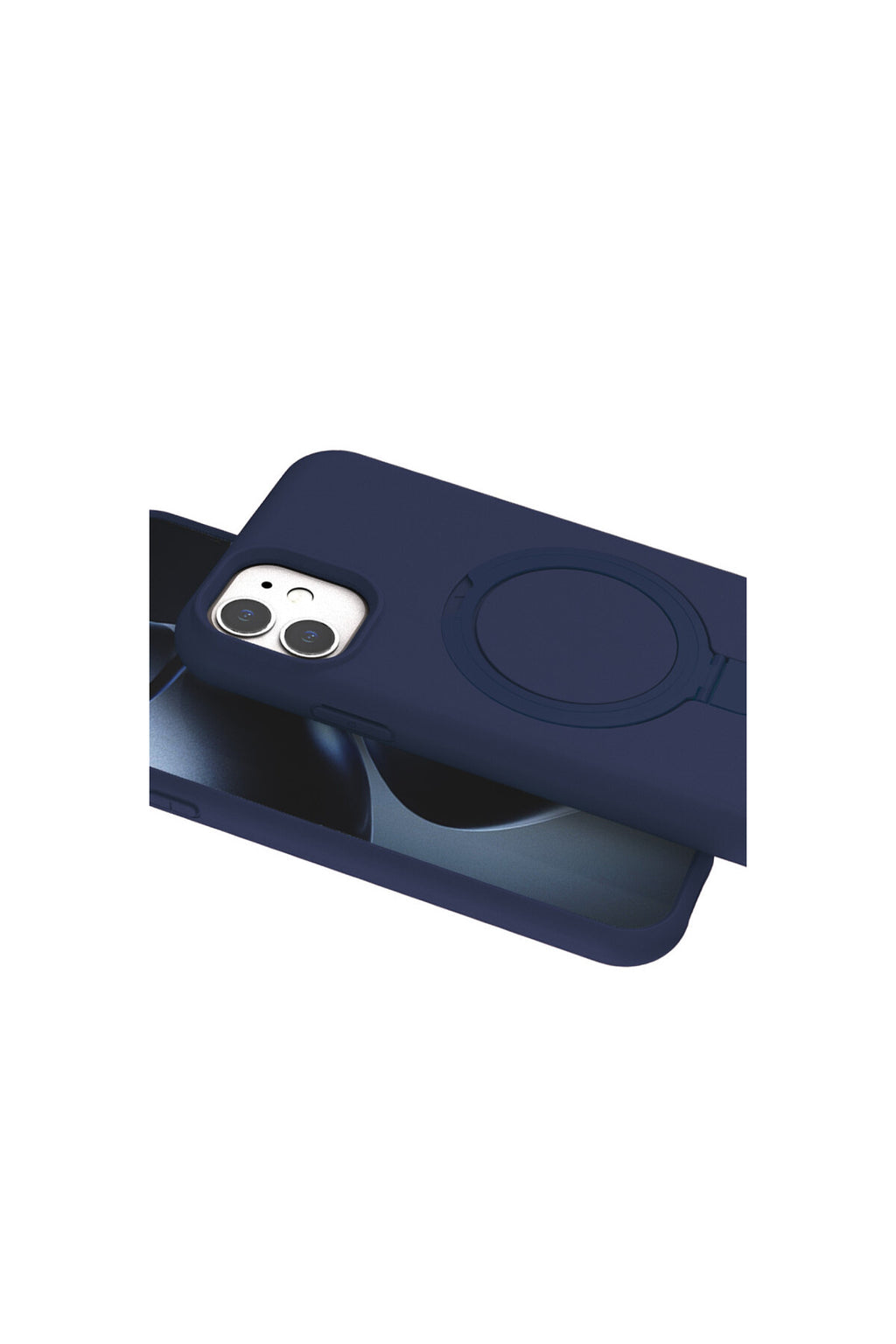 Apple iPhone 11 Uyumlu Regal Magsafe Standlı Kapak - Lacivert