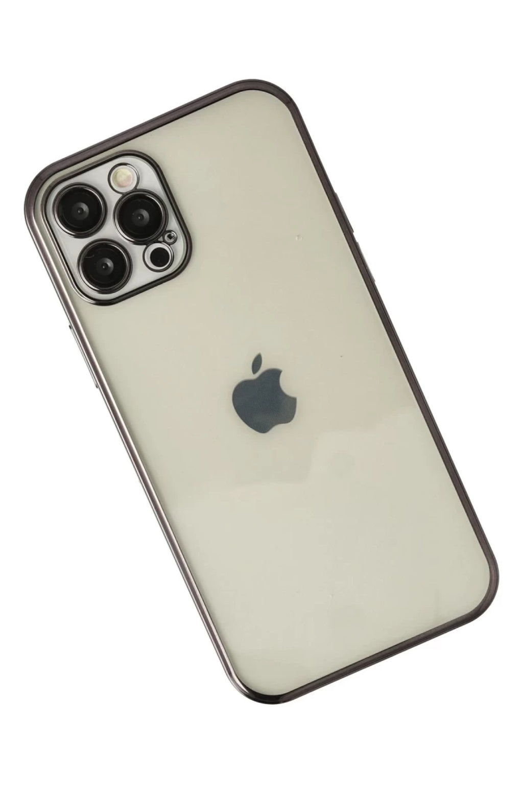 Apple iPhone 12 Pro Uyumlu Kılıf Lensli Silikon - Siyah