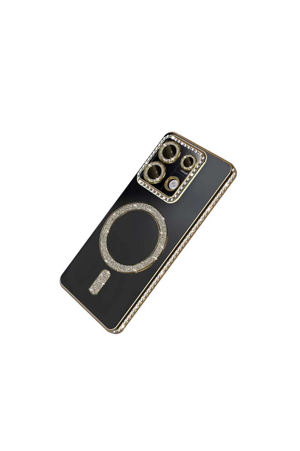 Xiaomi Redmi 13C Uyumlu Joke Simli Magneticsafe Kılıf - Gold