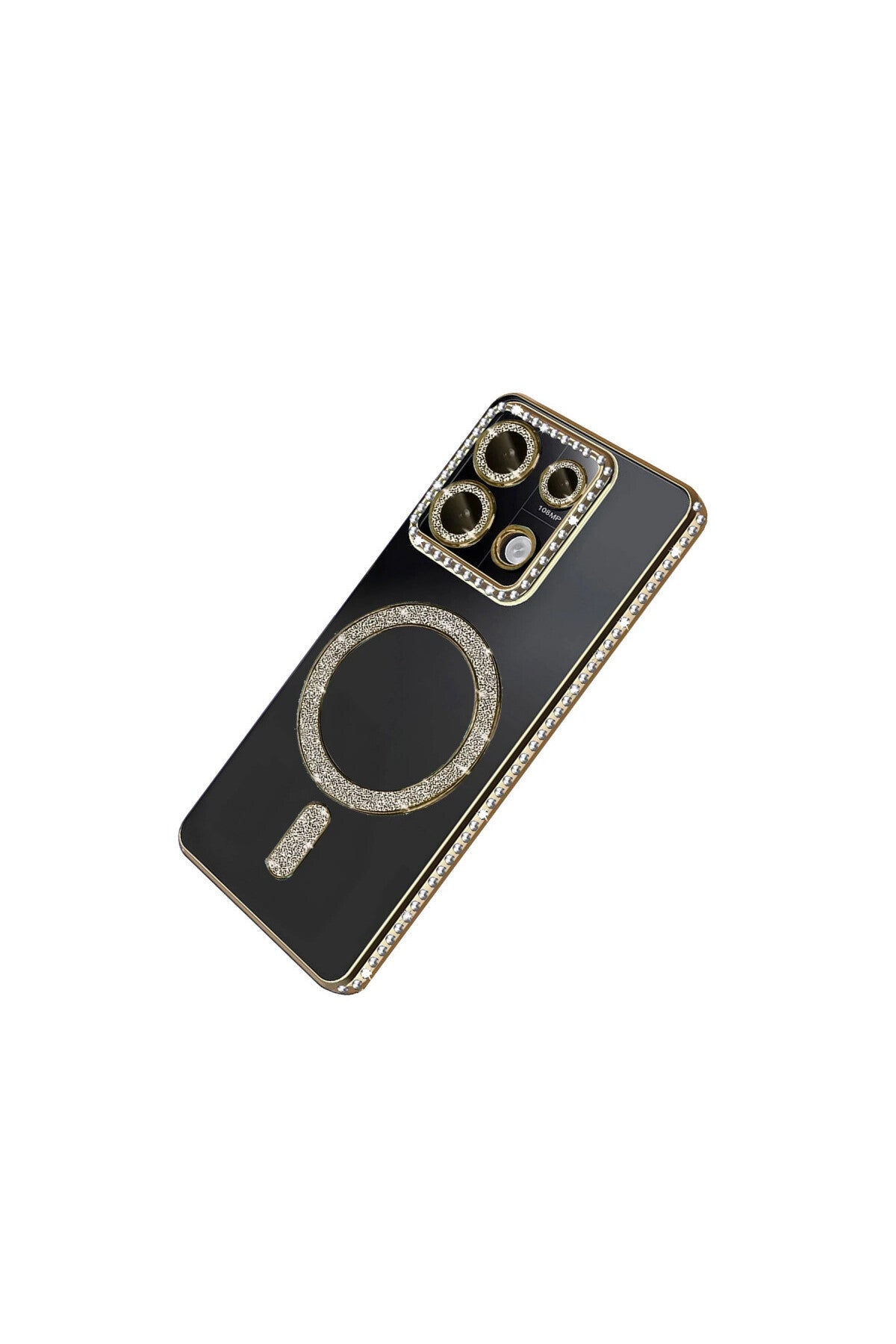 Xiaomi Redmi 13C Uyumlu Joke Simli Magneticsafe Kılıf - Gold