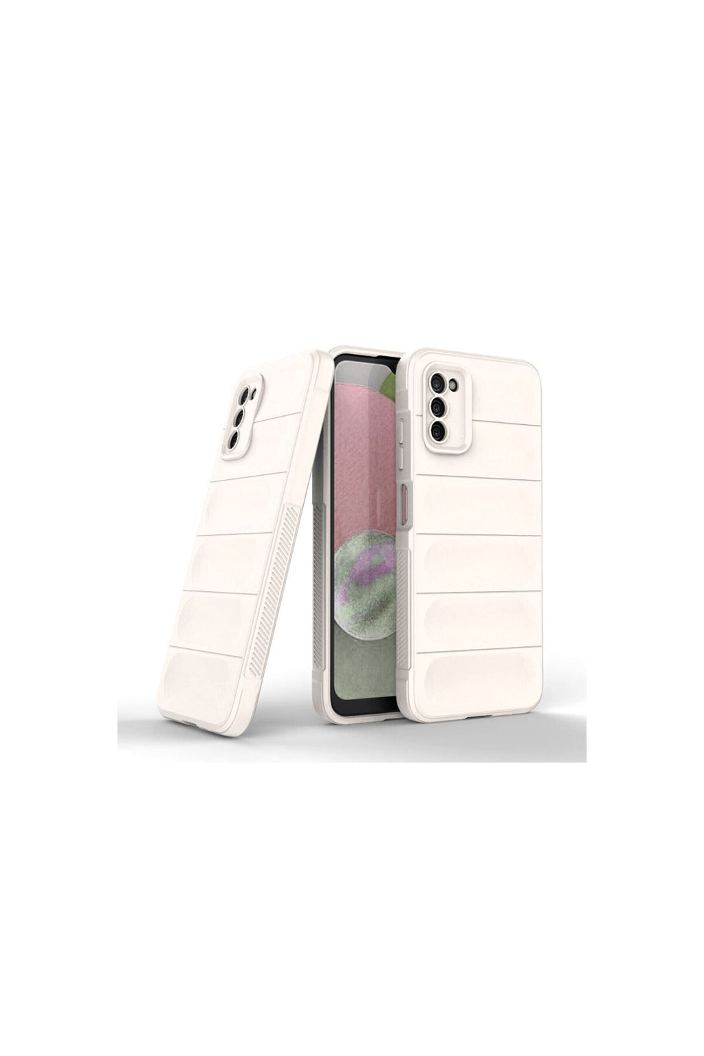 Samsung Galaxy A03S Uyumlu Kılıf Optimum Silikon - Krem